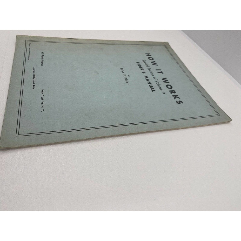 1938 How it Works Rider's Volume Special Section IX RADIO ALIGNMENT Manual - Picture 6 of 11